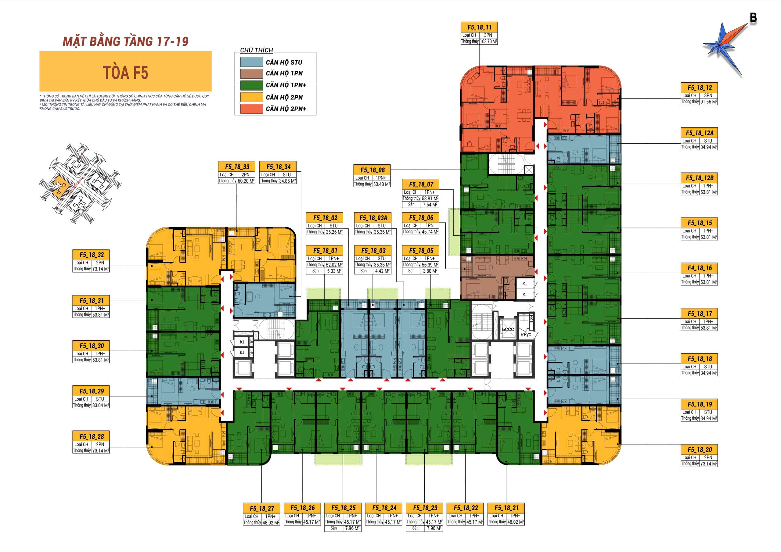 Tầng 17–20 · Tòa F5