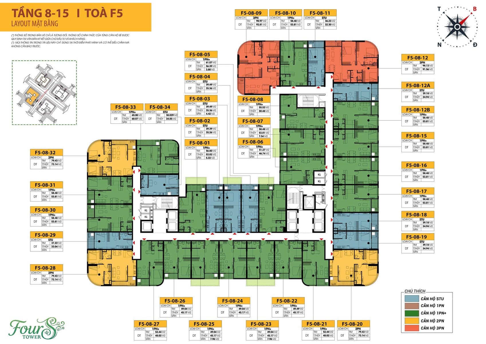 Tầng 8–15 · Tòa F5