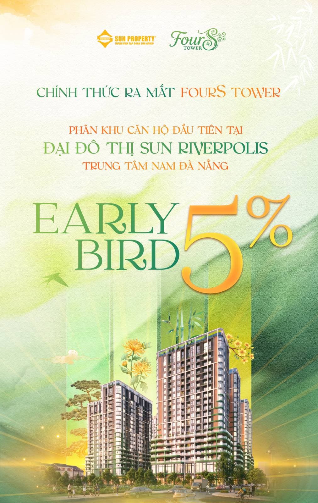 Phối cảnh tổng thể dự án Sun Fours Tower Đà Nẵng