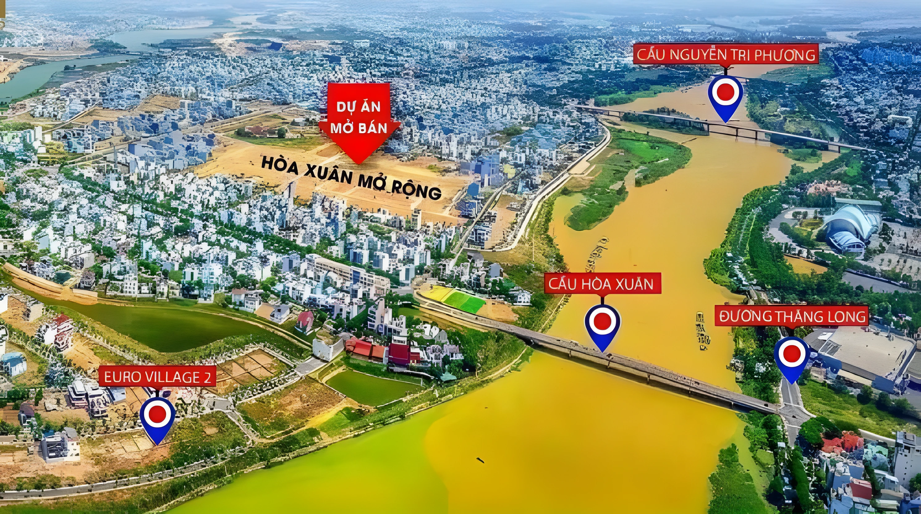 Vị trí đắc địa thuận lợi của phân khu Cồn Dầu Hòa Xuân
